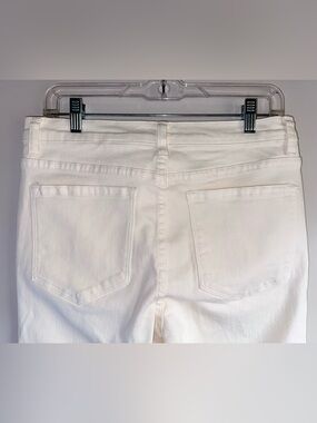 Stetson 921 High Waist Flare Jeans Off White Cream Patch Pocket 12L Long